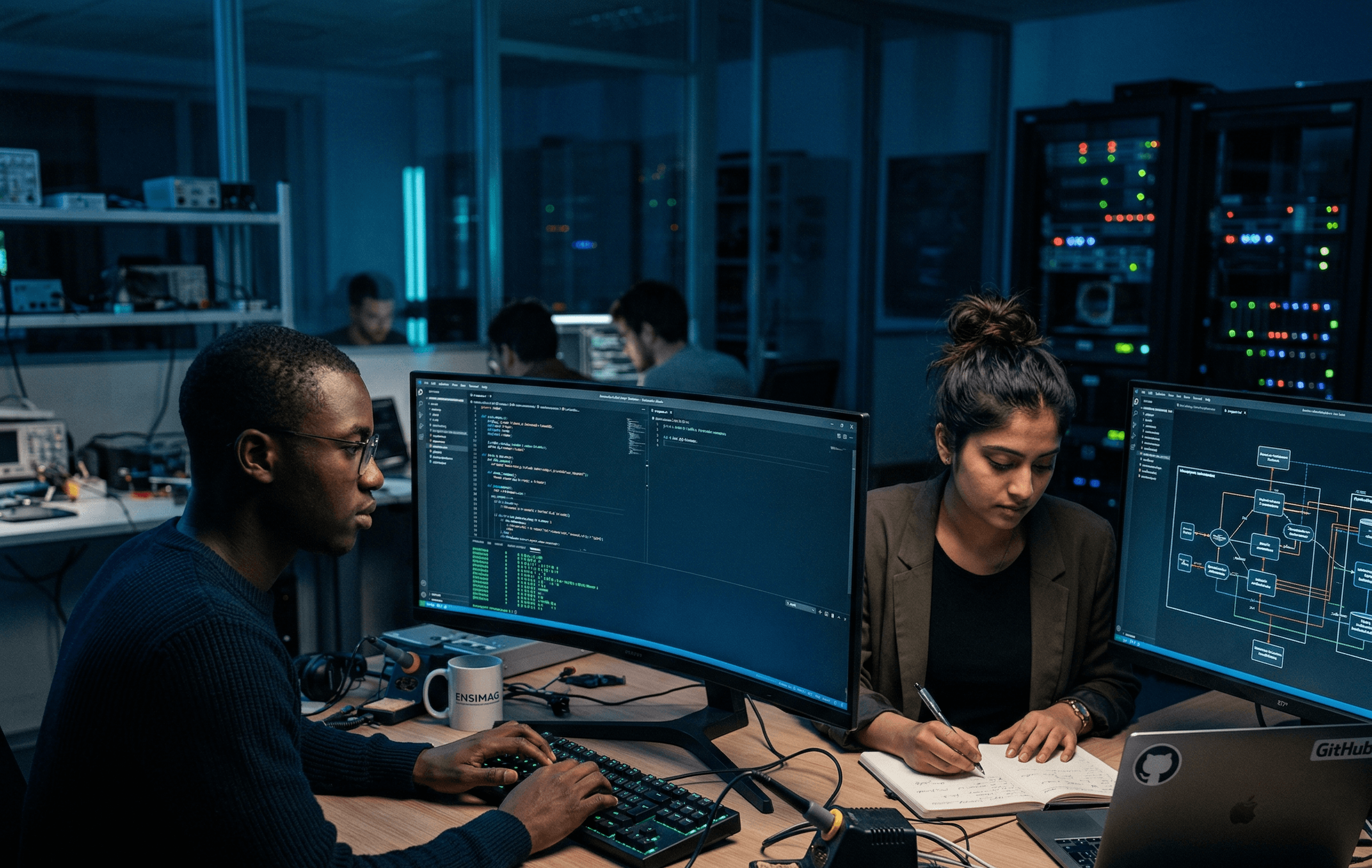 Ingénieurs Junior Atlantique développant une architecture logicielle et sécurisant des serveurs